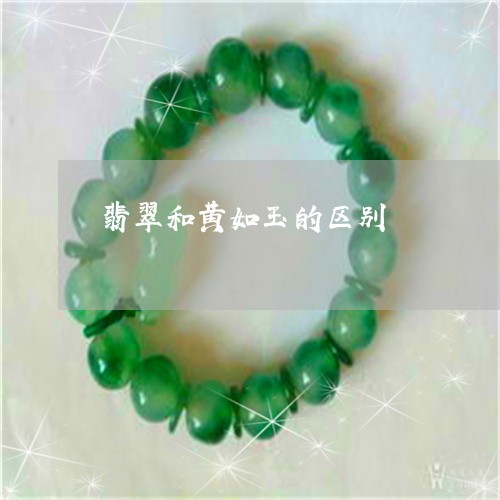 翡翠和黄如玉的区别/2023041027259 翡翠和黄如玉的区别/2023041027259