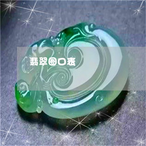 翡翠圈口表/2023071497136 翡翠圈口表/2023071497136