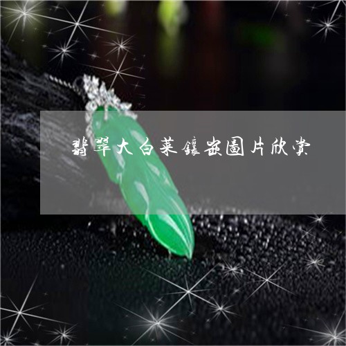 翡翠大白菜镶嵌图片欣赏/2023061827259