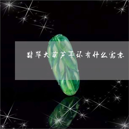 翡翠大葫芦耳环有什么寓意/2023061977371