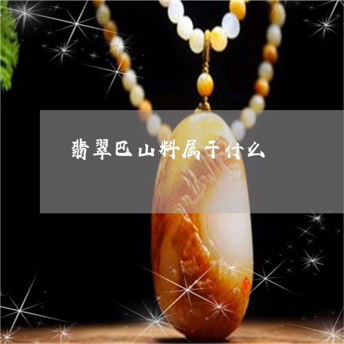 翡翠巴山料属于什么/2023040982724