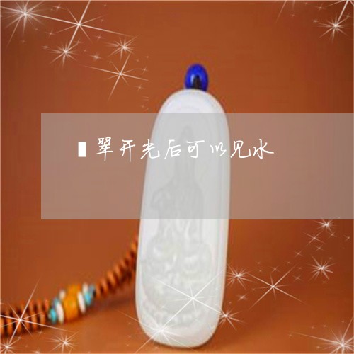 翡翠开光后可以见水/2023040987179 翡翠开光后可以见水/2023040987179