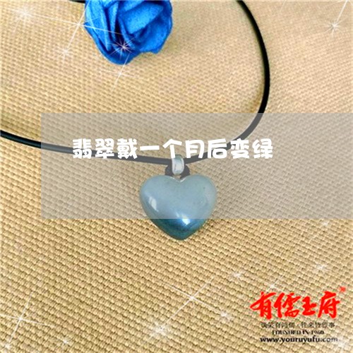 翡翠戴一个月后变绿/2023041072937