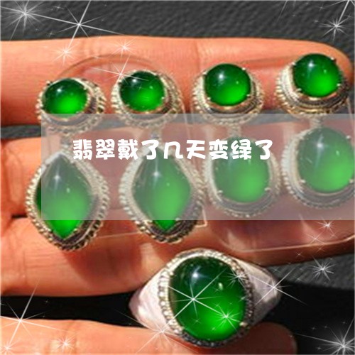 翡翠戴了几天变绿了/2023041018380