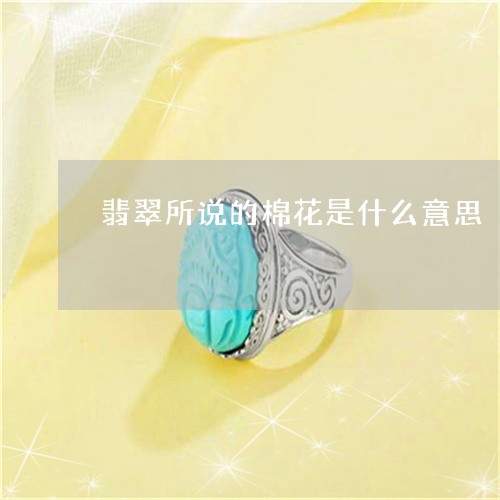 翡翠所说的棉花是什么意思/2023071122724 翡翠所说的棉花是什么意思/2023071122724