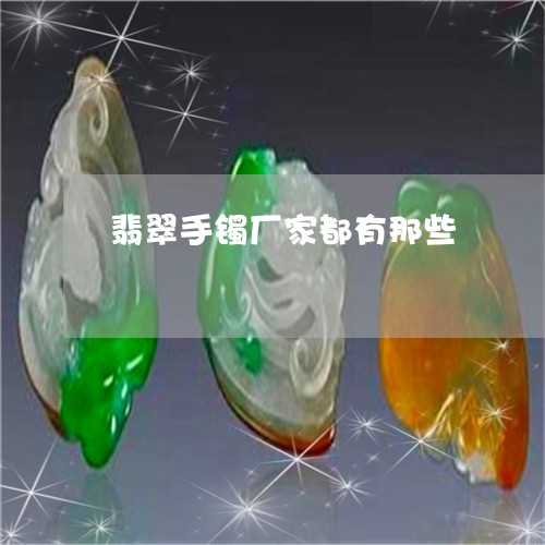 翡翠手镯厂家都有那些/2023061160726