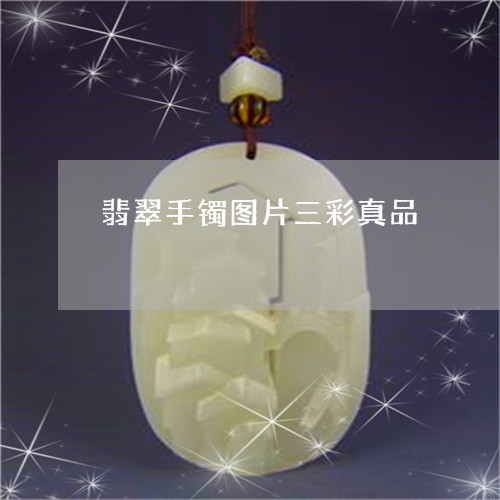 翡翠手镯图片三彩真品/2023061029581