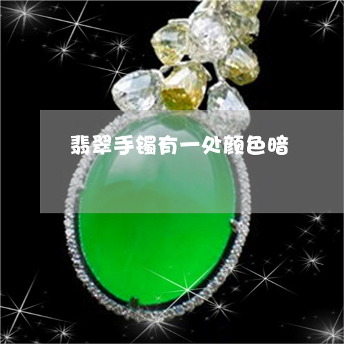 翡翠手镯有一处颜色暗/2023061104917