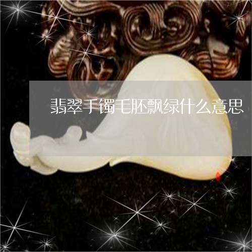 翡翠手镯毛胚飘绿什么意思/2023062992698