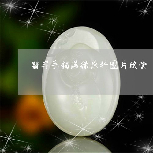 翡翠手镯满绿原料图片欣赏/2023062938272