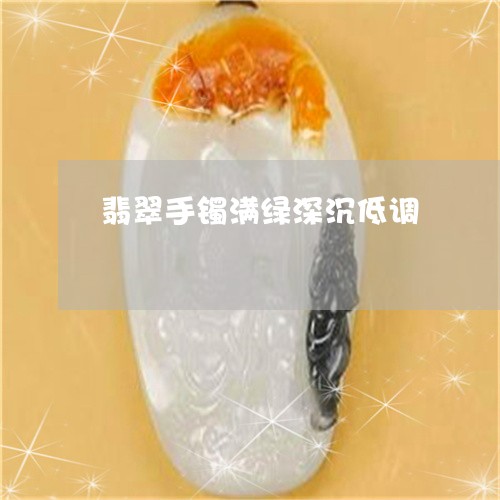 翡翠手镯满绿深沉低调