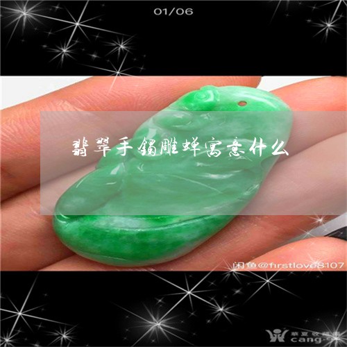翡翠手镯雕蝉寓意什么/2023061040151