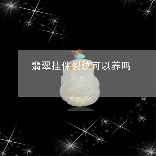 翡翠挂件裂纹可以养吗