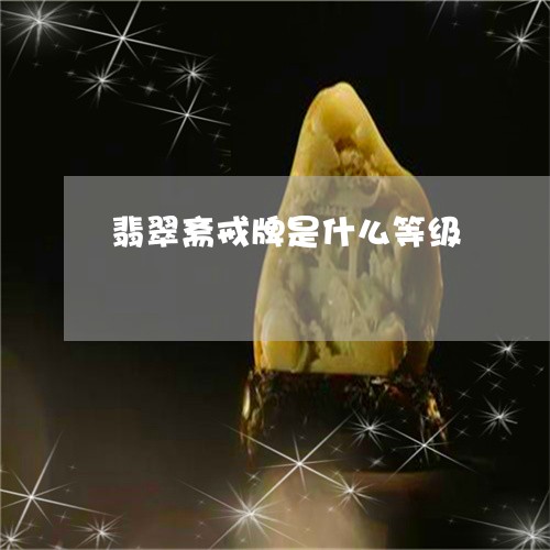 翡翠斋戒牌是什么等级 翡翠斋戒牌是什么等级