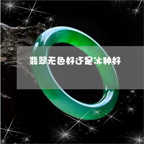 翡翠无色好还是冰种好