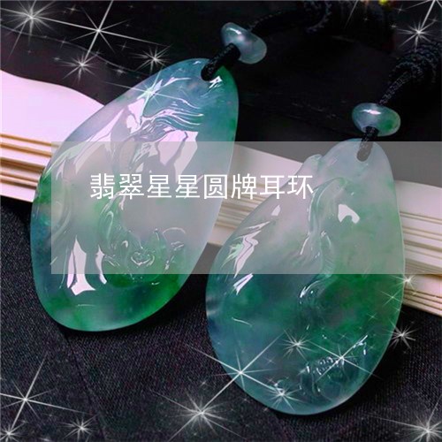 翡翠星星圆牌耳环/2023061593926