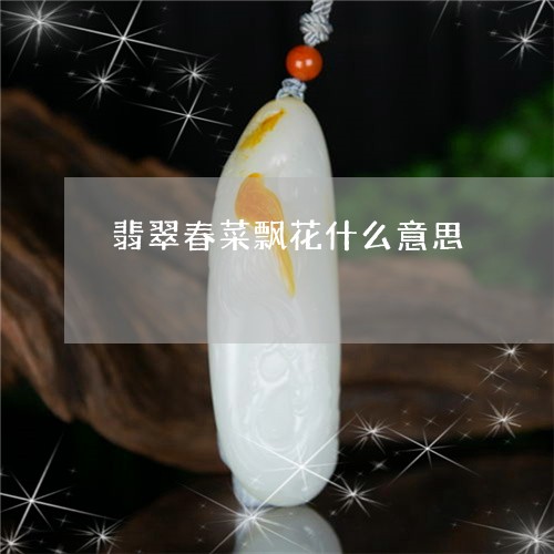翡翠春菜飘花什么意思