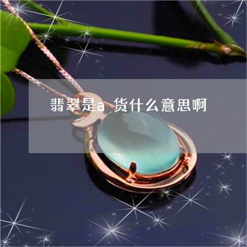 翡翠是a货什么意思啊