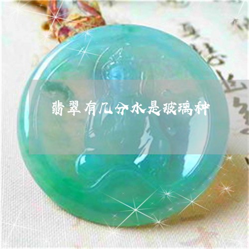 翡翠有几分水是玻璃种 翡翠有几分水是玻璃种