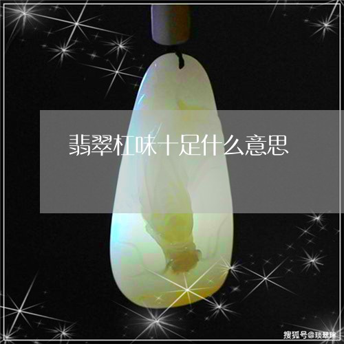 翡翠杠味十足什么意思/2023060961514