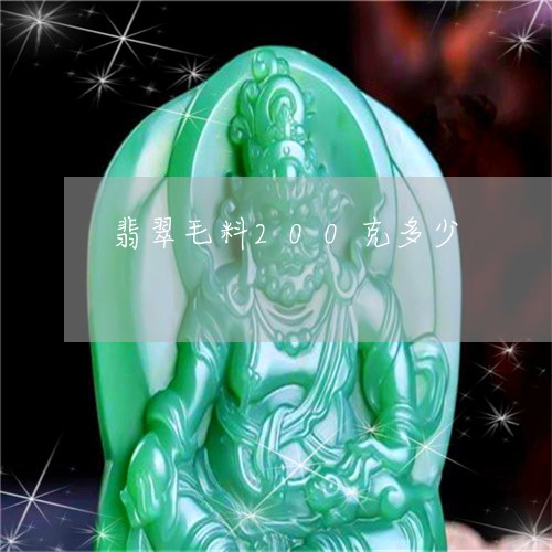 翡翠毛料200克多少