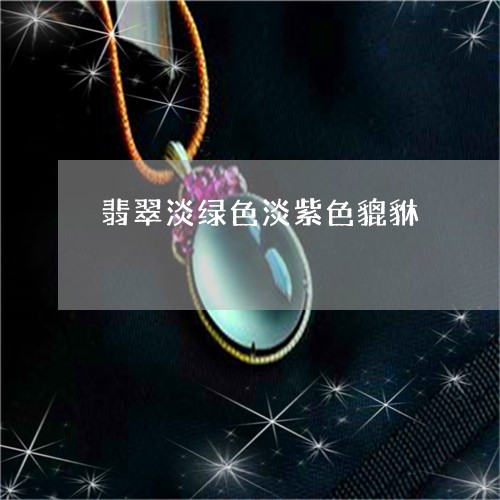 翡翠淡绿色淡紫色貔貅/2023060925060