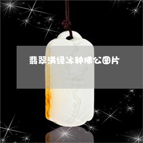 翡翠满绿冰种佛公图片