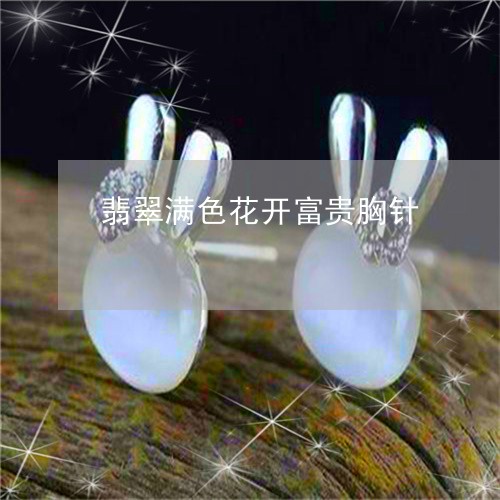 翡翠满色花开富贵胸针/2023060983797
