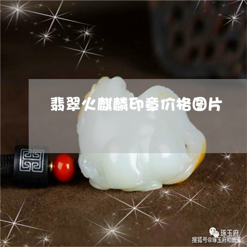 翡翠火麒麟印章价格图片/2023061853603