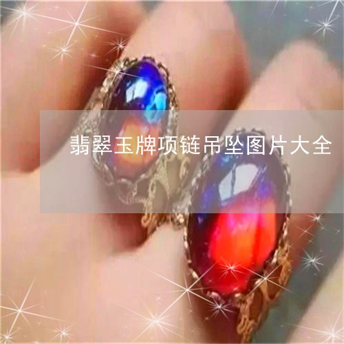 翡翠玉牌项链吊坠图片大全/2023071162593