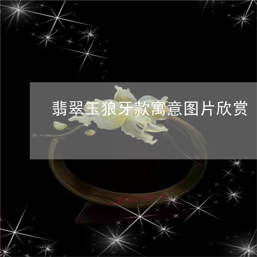 翡翠玉狼牙款寓意图片欣赏/2023071129270