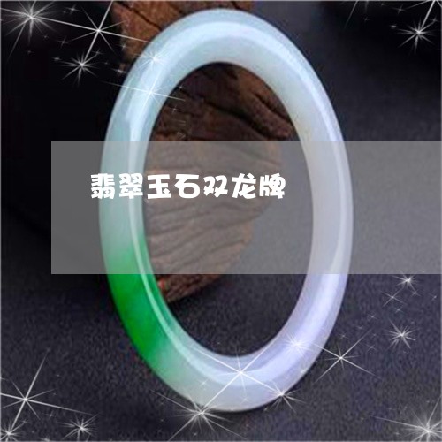 翡翠玉石双龙牌/2023032538371 翡翠玉石双龙牌/2023032538371