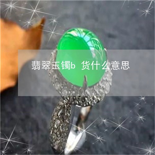 翡翠玉镯b货什么意思/2023060818159