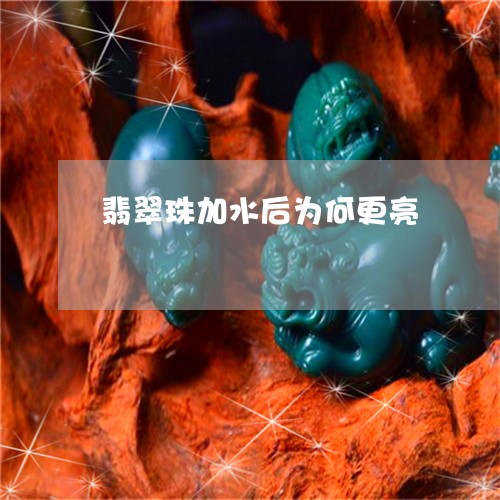 翡翠珠加水后为何更亮