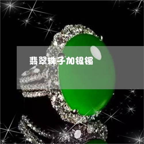 翡翠珠子加银镯/2023032436361