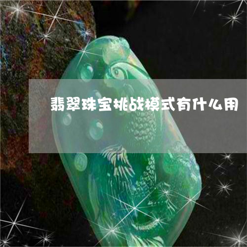 翡翠珠宝挑战模式有什么用/2023071176062 翡翠珠宝挑战模式有什么用/2023071176062
