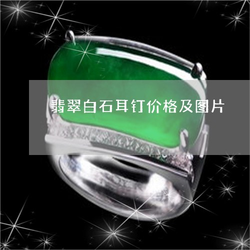 翡翠白石耳钉价格及图片/2023061861615