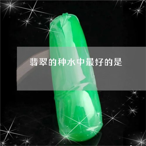 翡翠的种水中最好的是