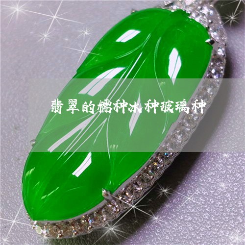 翡翠的糯种冰种玻璃种
