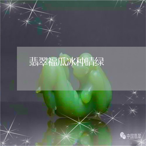 翡翠福瓜冰种晴绿/2023062153917 翡翠福瓜冰种晴绿/2023062153917