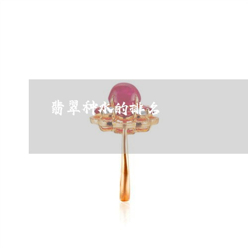 翡翠种水的排名/2023032304836 翡翠种水的排名/2023032304836