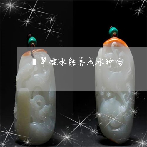 翡翠糯冰能养成冰种吗/2023060636949