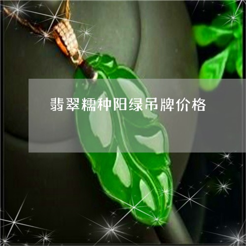 翡翠糯种阳绿吊牌价格/2023060656036