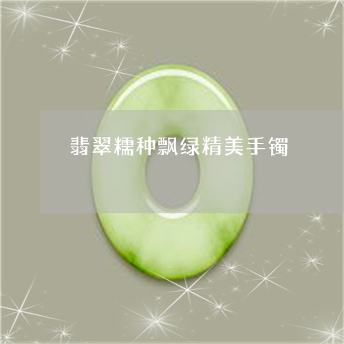 翡翠糯种飘绿精美手镯/2023060687247