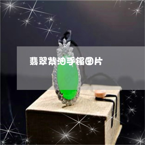 翡翠紫油手镯图片/2023030422828