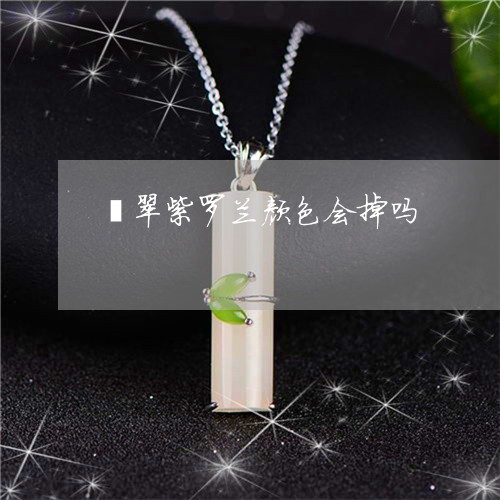 翡翠紫罗兰颜色会掉吗/2023060662924 翡翠紫罗兰颜色会掉吗/2023060662924