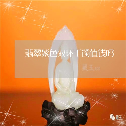 翡翠紫色双环手镯值钱吗/2023061831948