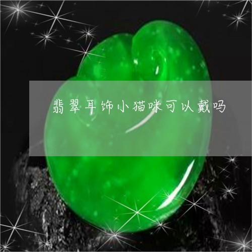 翡翠耳饰小猫咪可以戴吗/2023061981404