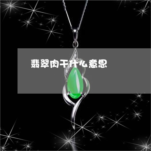 翡翠肉干什么意思/2023030286350