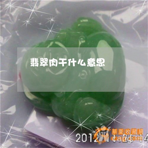 翡翠肉干什么意思/2023062107170
